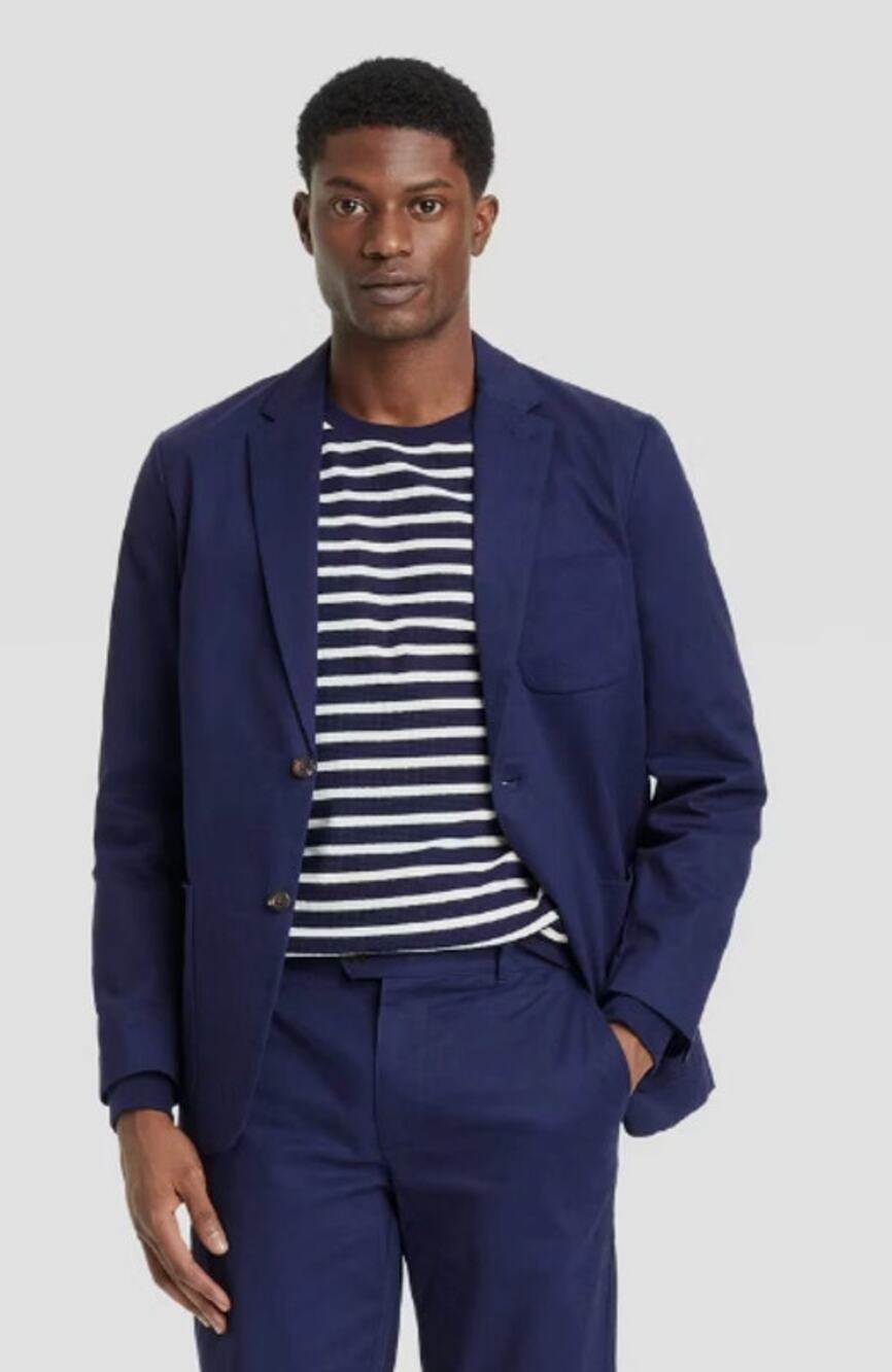 Houston White x Target Men’s Blazer Size XL Navy Blue Two-Button Sport Coat NEW